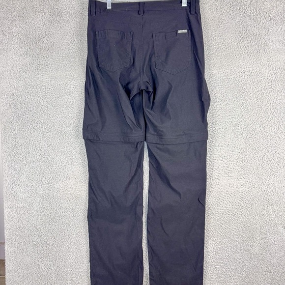 Eddie Bauer Pants Mens 32x33 Black Convertible Tech Hiking Nylon Stretch Outdoor - Picture 4 of 16